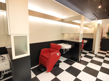 ヘアーファッション改装施工事例　シャンプー台