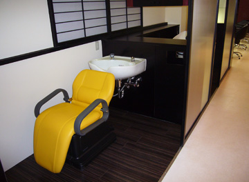 ヘアサロン改装施工事例　シャンプー大