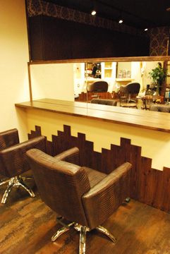 美容院施工事例フロア